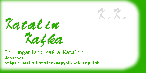 katalin kafka business card